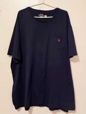 Polo by Ralph Lauren Navy Pocket Tee with Red Polo Pony
